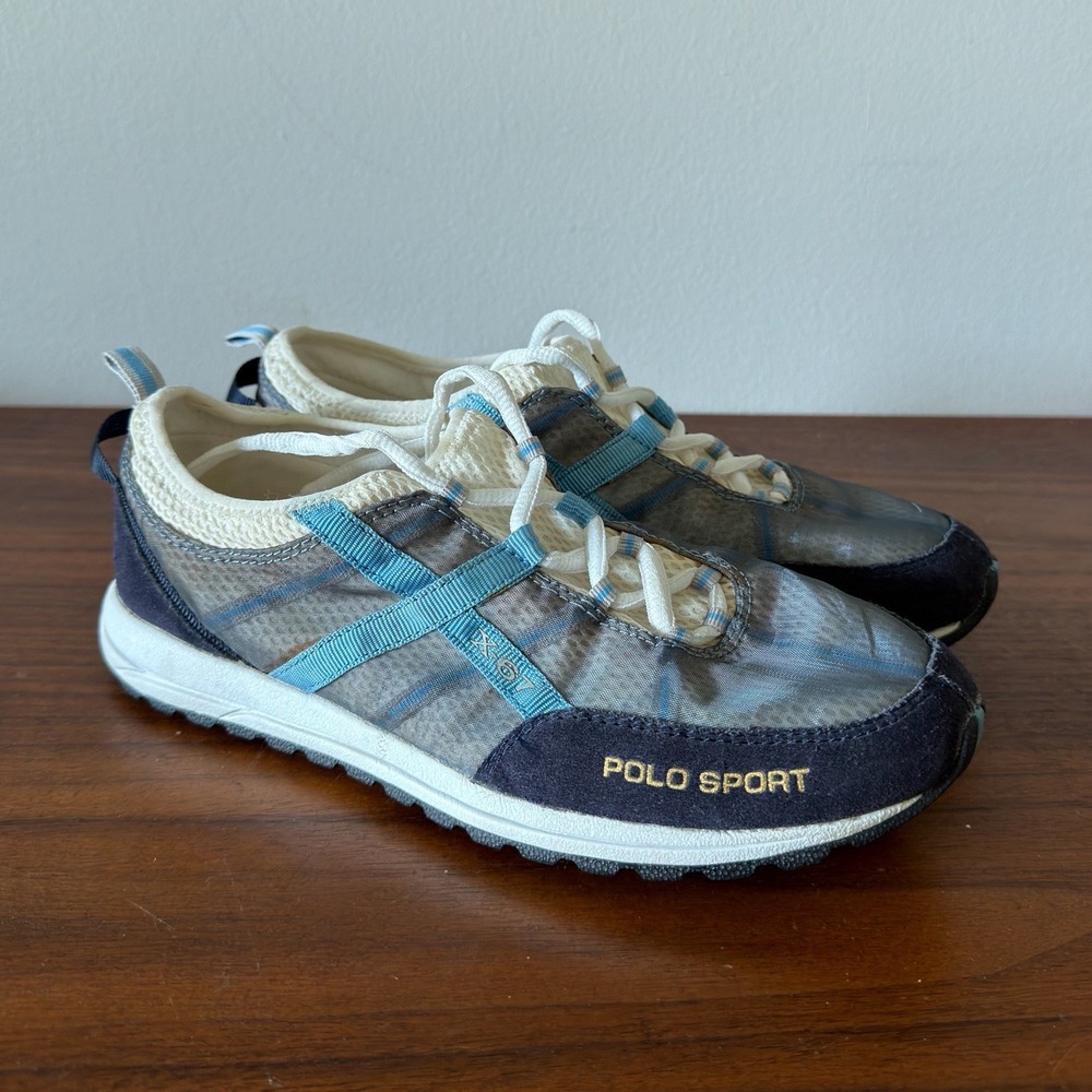 Polo Sport Ralph Lauren X67 Women's 6.5 Sneakers Blue Gray Trail Running Shoes